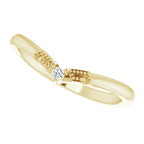 14K Yellow Gold .02 CT Natural Diamond Matching Band