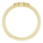 14K Yellow Gold .02 CT Natural Diamond Matching Band