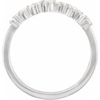 14K White Gold 1/4 CTW Lab-Grown Diamond Scattered Stackable Ring