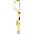 14K Yellow Gold .03 CTW Natural Diamond Compass Charm/Pendant