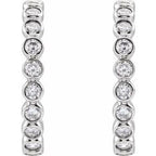 14K White Gold 3/8 CTW Lab-Grown Diamond Huggie Earrings