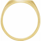 14K Yellow Gold 12.3x9.4 mm Sacred Heart Signet Ring