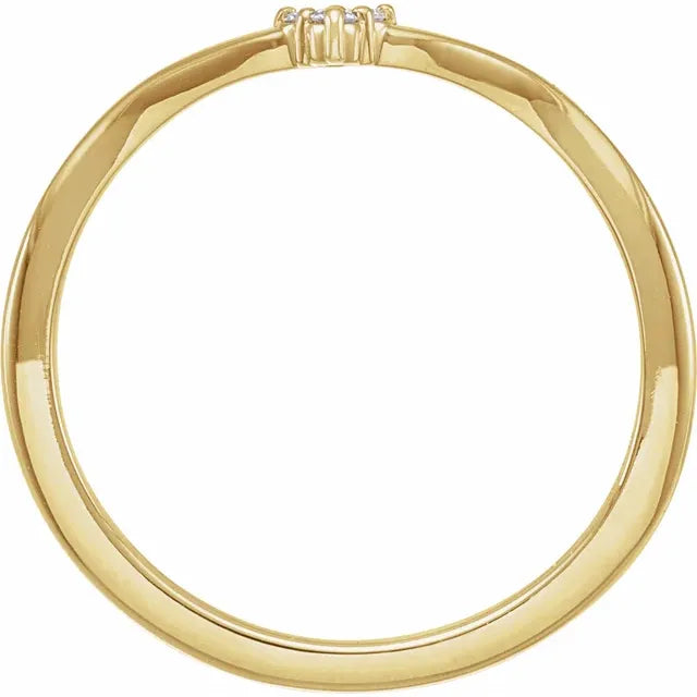 14K Yellow Gold .04 CTW Natural Diamond Matching Band