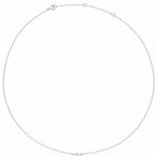 14K White Gold 1/4 CT Lab-Grown Diamond 16-18" Necklace