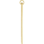 14K Yellow Gold Engravable Bar Pendant
