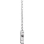14K White Gold Lowercase Script Granny 18" Necklace