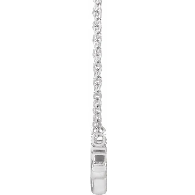 14K White Gold Lowercase Script Gigi 18" Necklace