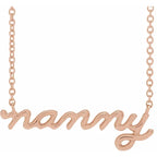 14K Rose Gold Nanny 18" Necklace