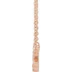 14K Rose Gold Nanny 18" Necklace