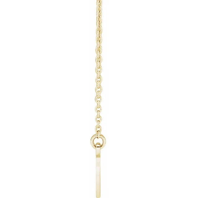 14K Yellow Gold Engravable Infinity Family 18" Necklace