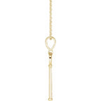 14K Yellow Gold Engravable Key 16-18" Necklace