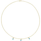 14K Yellow Gold Natural Mozambique Garnet 16" Necklace