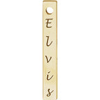 14K Yellow Gold Engravable Four-Sided Vertical Bar Pendant