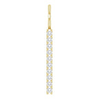 14K Yellow Gold1/6 CTW Natural Diamond Vertical Bar Charm/Pendant