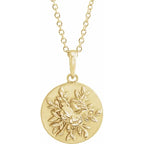 14K Yellow Gold Floral 16-18" Necklace