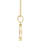 14K Yellow Gold Petite Multi-Gemstone Celestial Coin 18" Necklace