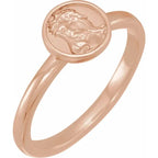 14K Rose Gold Jesus Ring