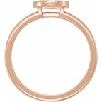 14K Rose Gold Jesus Ring