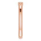 14K Rose Gold 2-Circle Engravable Family Ring