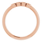 14K Rose Gold 4-Circle Engravable Family Ring