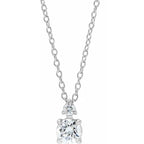 14K White Gold 1/4 CTW Lab-Grown Diamond Claw-Prong 16-18" Necklace