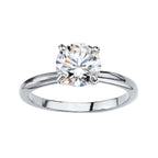 DiamondX 18K White Gold 4ct Created White Sapphire Round Engagement Wedding Ring Plated Sizes 5-10