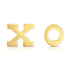 10K Yellow Gold XO Stud Earring
