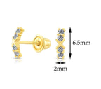 10k Yellow Gold XO Stud Earrings