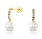 10k Yellow Gold Freshwater Pearl Stud Earrings