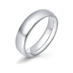 DiamondX 24K White Gold High Polish Classic Wedding Ring 6mm Women And Men Plated Size - 9