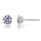 14k White Gold CZ Studs Earrings