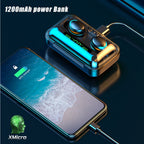 XMicro Bluetooth 5.3 Earbuds 140H Playtime Headphones HD Stereo Noise Cancelling Earphones in Ear with Mic, USB-C Charging Case