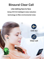 XMicro Bluetooth 5.3 Earbuds 140H Playtime Headphones HD Stereo Noise Cancelling Earphones in Ear with Mic, USB-C Charging Case