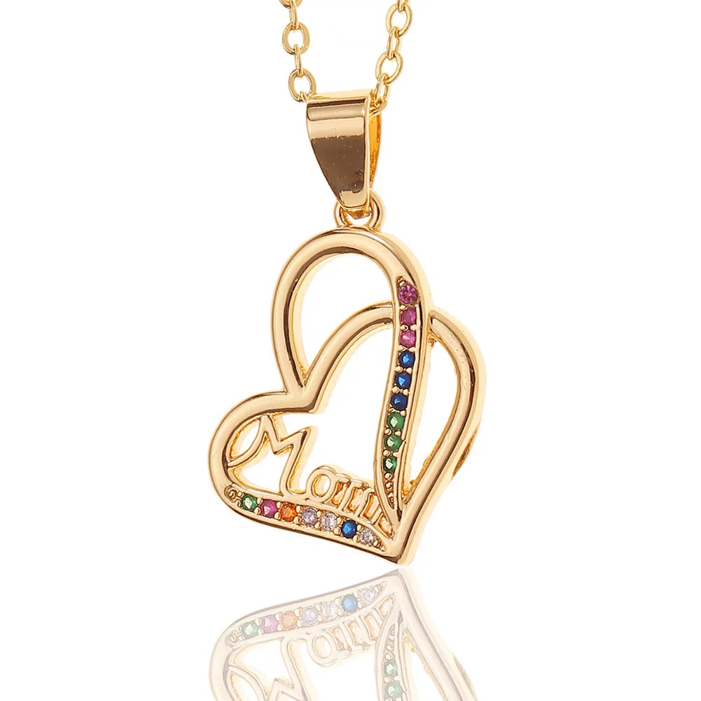 DiamondX 18K Yellow Gold 3Ct Moto Pendant For Women Plated