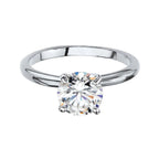 DiamondX 18K White Gold 4ct Created White Sapphire Round Engagement Wedding Ring Plated Sizes 5-10