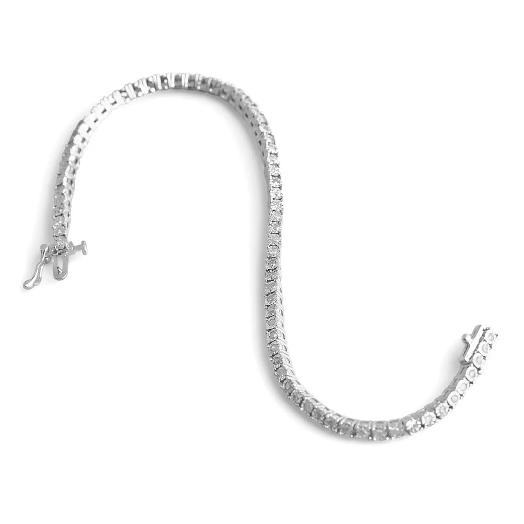 DiamondX 1 Carat Genuine Diamond Tennis Bracelet in Sterling Silver