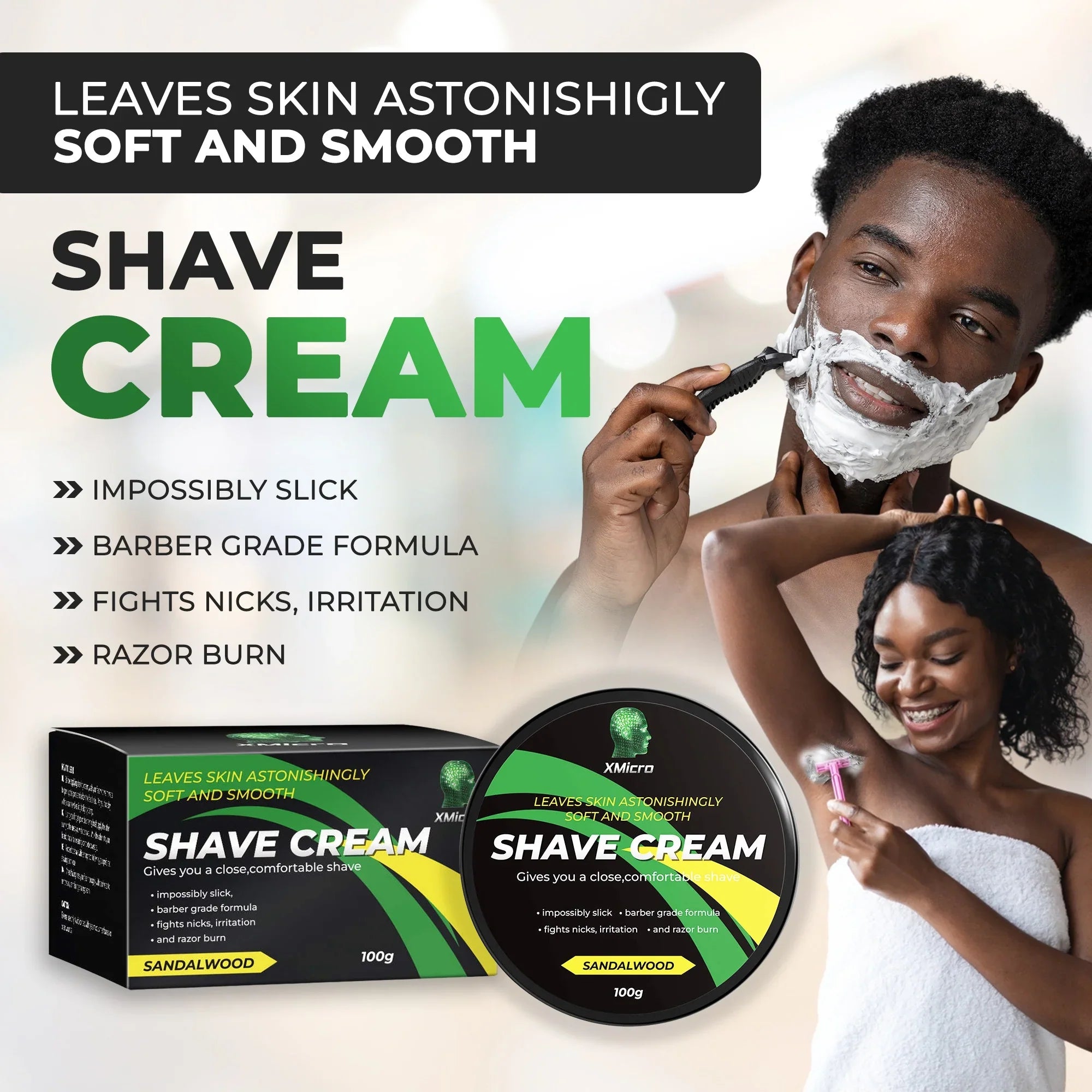 XMicro Razor and Shaving Cream For Men & Women