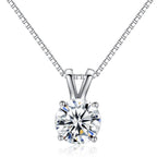 DiamondX 18k White Gold 4 Cttw Round Created Moissanite 18 Inch Necklace Plated